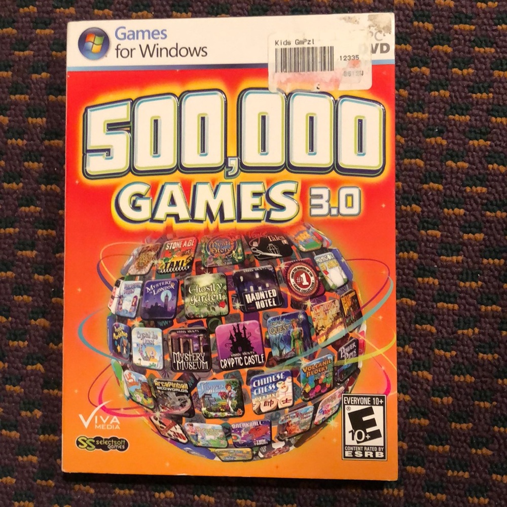 PC 500,000 games 3.0 games for windows DVD